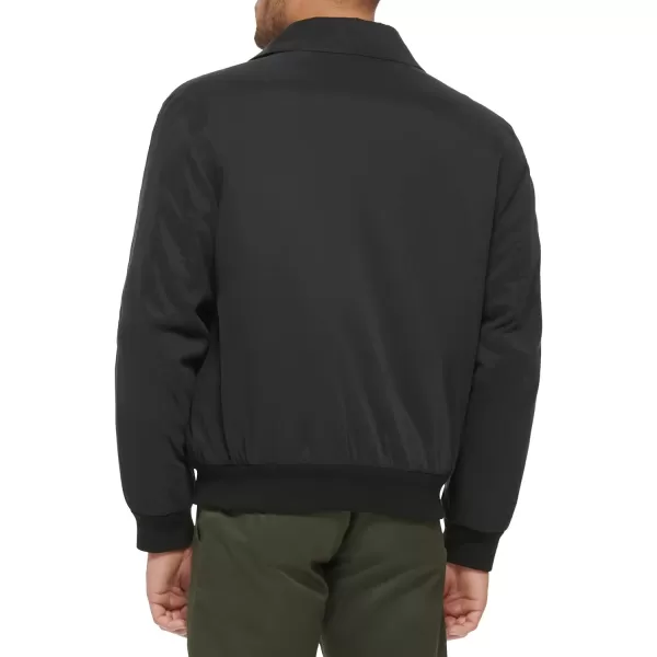 Dockers Mens Micro Twill Golf Bomber JacketBlack Filled