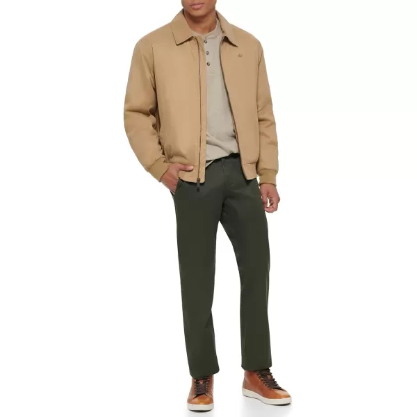 Dockers Mens Micro Twill Golf Bomber JacketGold Filled