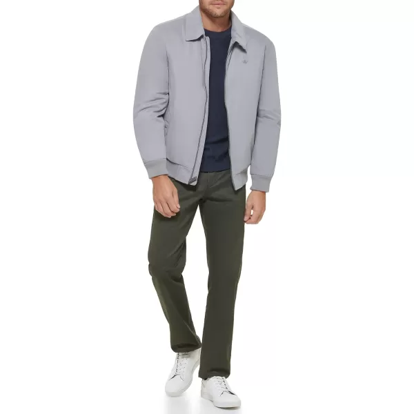 Dockers Mens Micro Twill Golf Bomber JacketGrey Filled