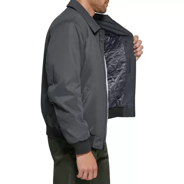 Dockers Mens Micro Twill Golf Bomber JacketSteel Filled