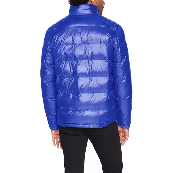 GUESS mens Midweight Puffer Jacket With Removable HoodDeep Indigo Blue