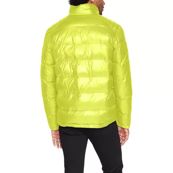 GUESS mens Midweight Puffer Jacket With Removable HoodDeep Lime Green