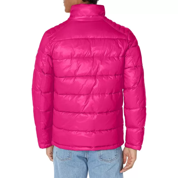 GUESS mens Midweight Puffer Jacket With Removable HoodPunch