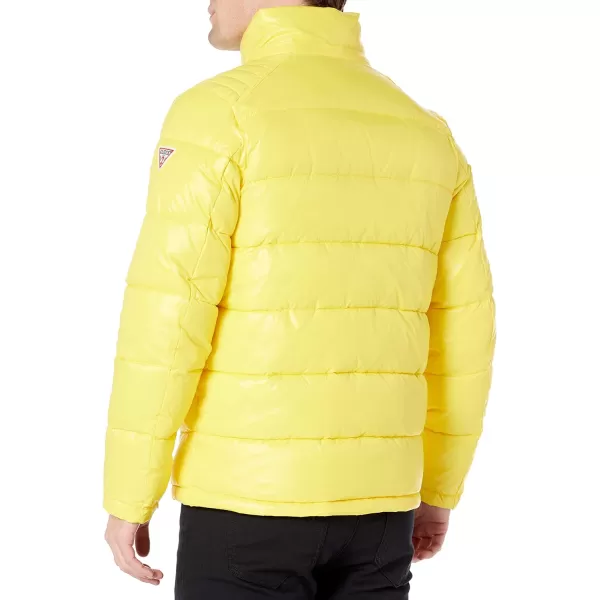 GUESS mens Midweight Puffer Jacket With Removable HoodSun