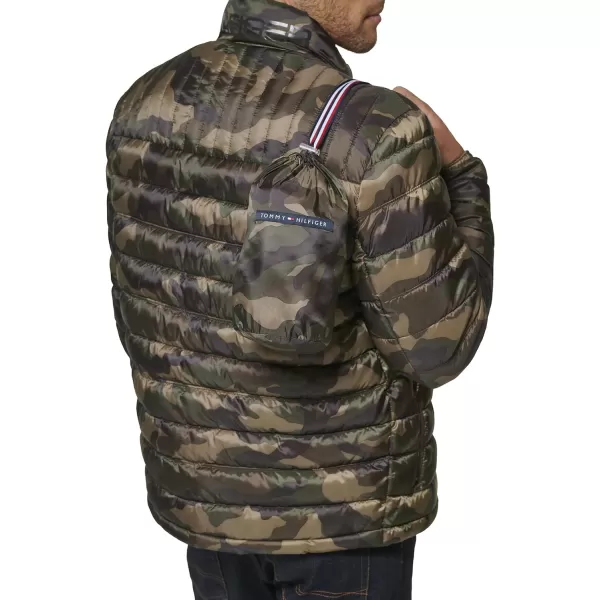 Tommy Hilfiger Mens Ultra Loft Lightweight Packable Puffer Jacket Standard and Big  TallCamouflage