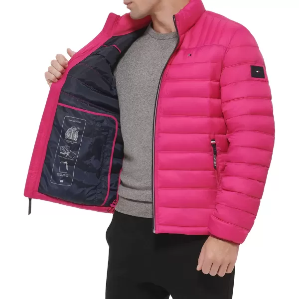 Tommy Hilfiger Mens Ultra Loft Lightweight Packable Puffer Jacket Standard and Big  TallPink