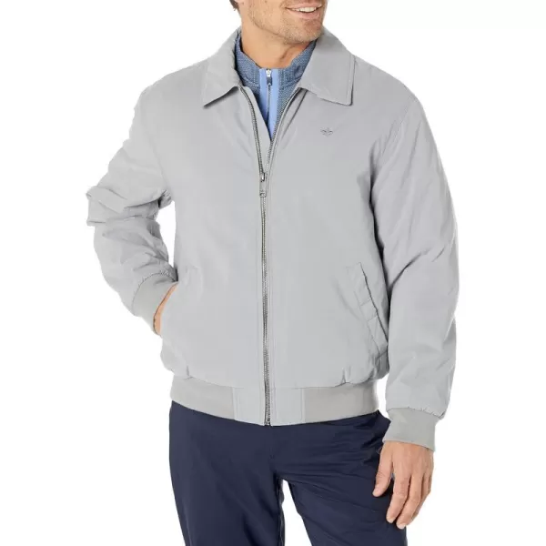 Dockers Mens Micro Twill Golf Bomber JacketGrey Filled