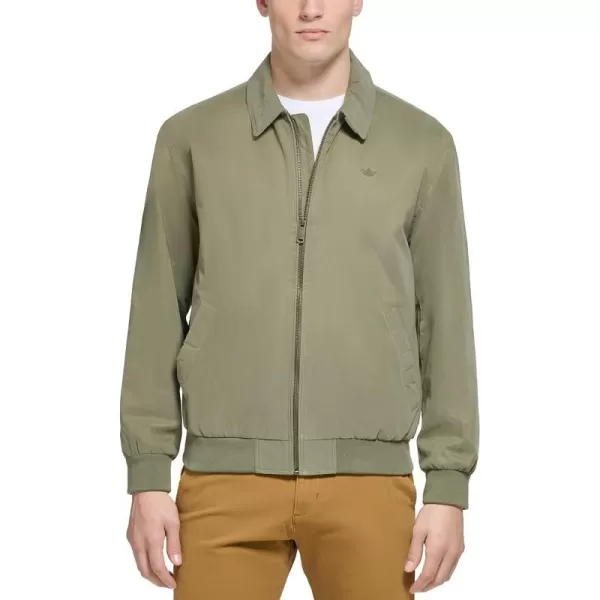 Dockers Mens Micro Twill Golf Bomber JacketOlive