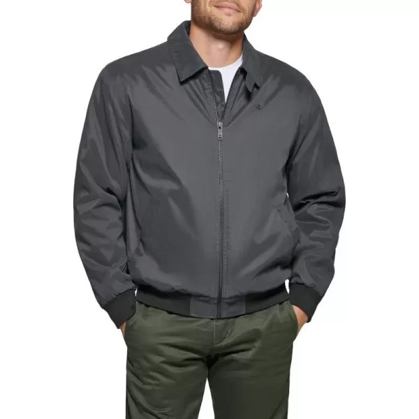 Dockers Mens Micro Twill Golf Bomber JacketSteel Filled