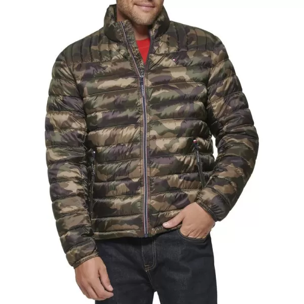 Tommy Hilfiger Mens Ultra Loft Lightweight Packable Puffer Jacket Standard and Big  TallCamouflage