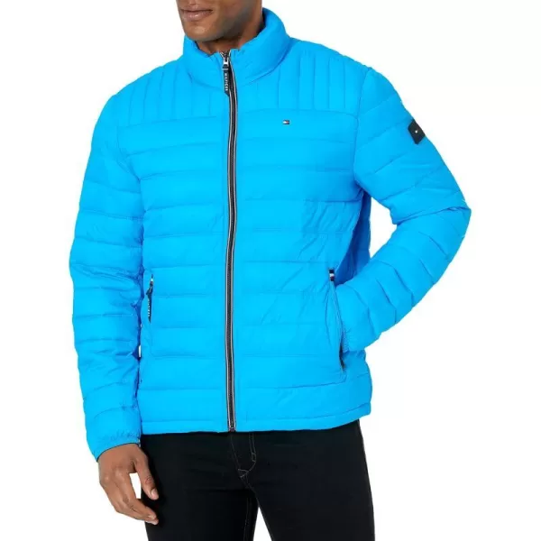 Tommy Hilfiger Mens Ultra Loft Lightweight Packable Puffer Jacket Standard and Big  TallJewel Blue