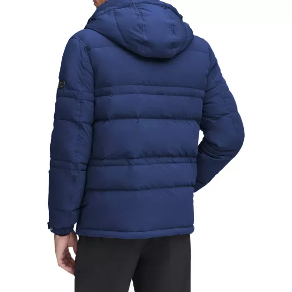 Andrew Marc Mens Huxley Mid Length Hooded JacketInk