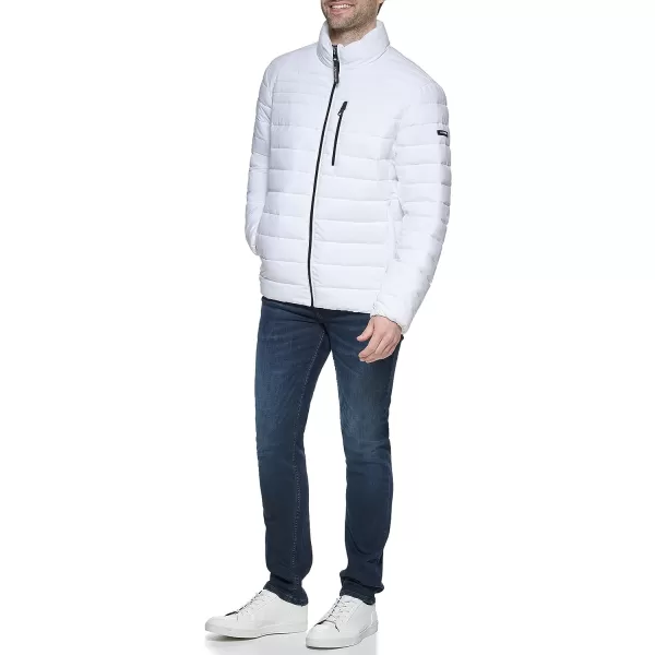 Calvin Klein Lightweight Puffer WaterResistant Down Mens JacketWhite