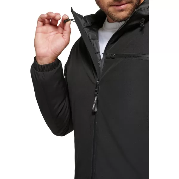 Calvin Klein Mens Classic Hooded Stretch JacketBlack