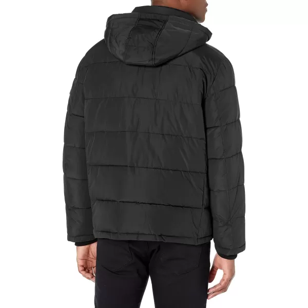 Calvin Klein Mens Core Puffer with Polar Fleece Bib JacketBlack