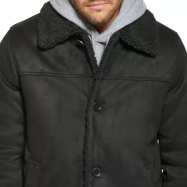 Calvin Klein Mens Faux Shearling JacketBlack