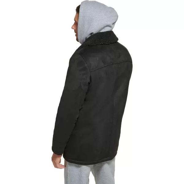 Calvin Klein Mens Faux Shearling JacketBlack