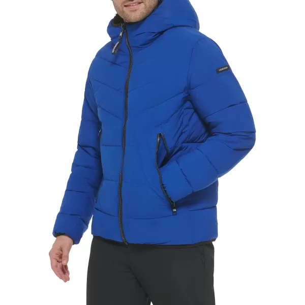 Calvin Klein Mens Hooded Stretch JacketBlue