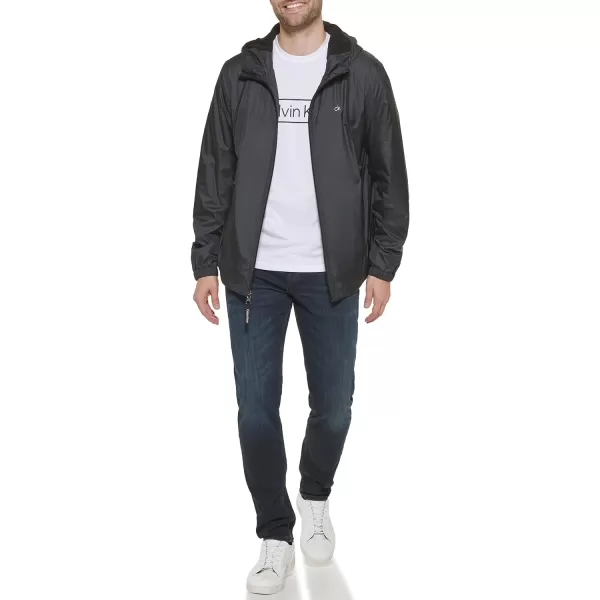 Calvin Klein Mens Hooded WindbreakerBlack