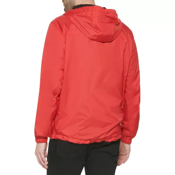 Calvin Klein Mens Hooded WindbreakerBright Red