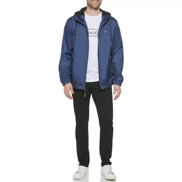 Calvin Klein Mens Hooded WindbreakerNavy