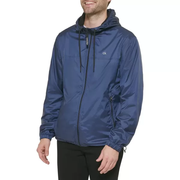 Calvin Klein Mens Hooded WindbreakerNavy