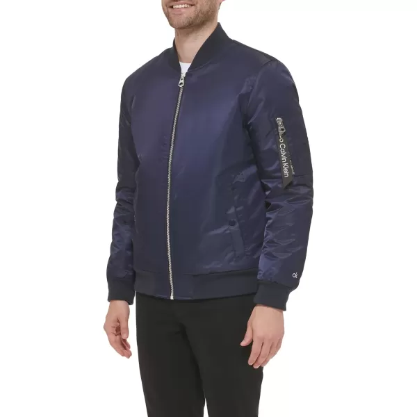 Calvin Klein Mens Nylon Flight JacketTrue Navy