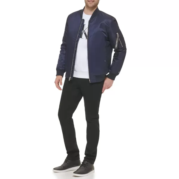 Calvin Klein Mens Nylon Flight JacketTrue Navy