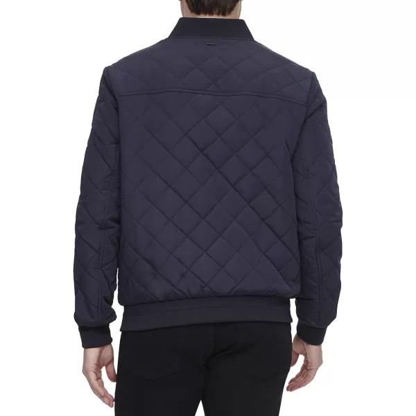 Calvin Klein Mens Quilted Zipper Detail Flight JacketTrue Navy