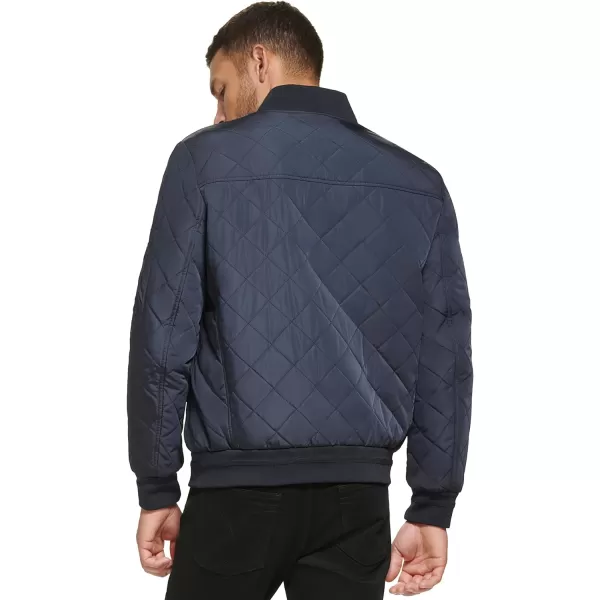 Calvin Klein Mens Quilted Zipper Detail Flight JacketTrue Navy