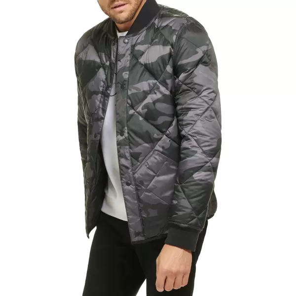 Calvin Klein Mens Reversible Diamond Quilted JacketBlack