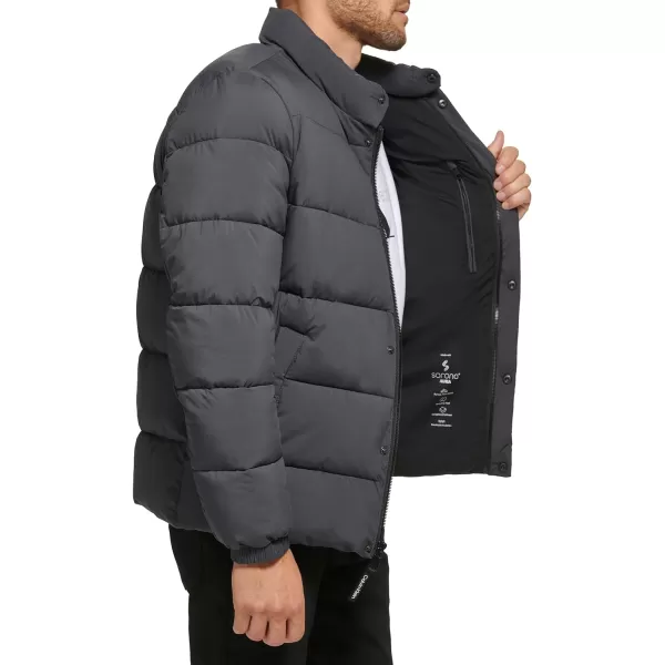 Calvin Klein Mens Snap Front Puffer JacketIron