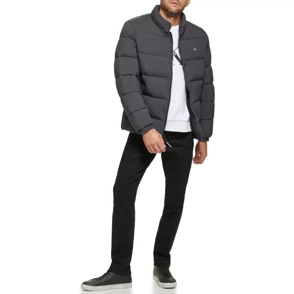 Calvin Klein Mens Snap Front Puffer JacketIron