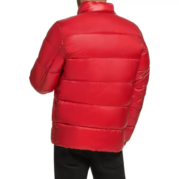 Calvin Klein Puffer JacketMen Winter Coat Water ResistantDeep Red