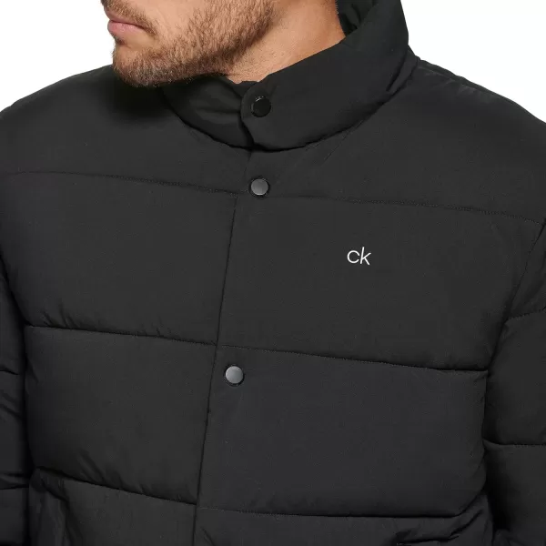 Calvin Klein Puffer JacketMen Winter Coat Water ResistantEbony