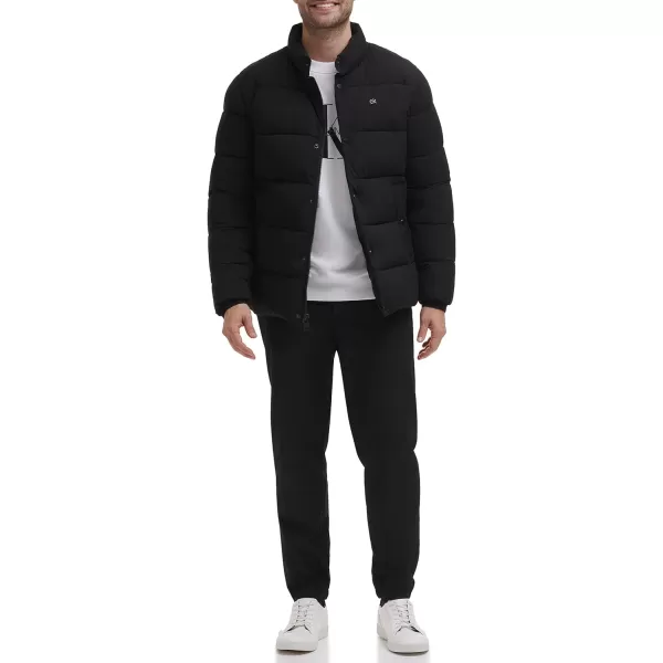 Calvin Klein Puffer JacketMen Winter Coat Water ResistantEbony