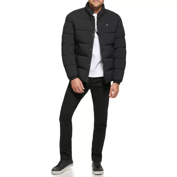 Calvin Klein Puffer JacketMen Winter Coat Water ResistantEbony