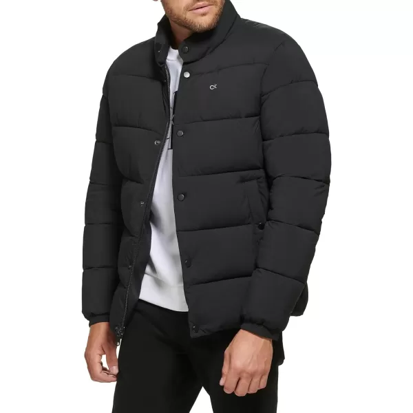 Calvin Klein Puffer JacketMen Winter Coat Water ResistantEbony