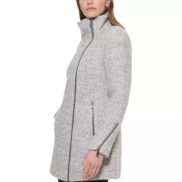 Calvin Klein Womens Asymmetrical Wool JacketLight Grey