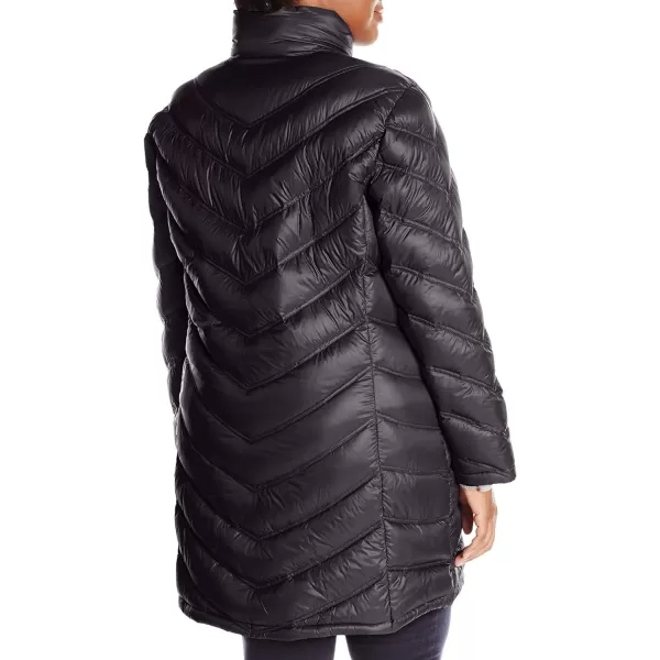 Calvin Klein Womens Chevron Quilted Packable Down Jacket Standard and PlusPlus Black