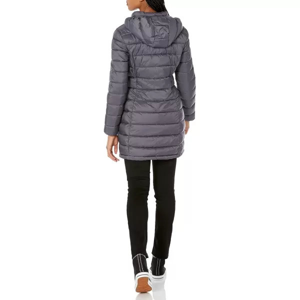 Calvin Klein Womens Chevron Quilted Packable Down Jacket Standard and PlusStandard Slate