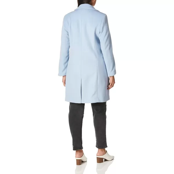 Calvin Klein Womens Classic Cashmere Wool Blend CoatPastel Blue