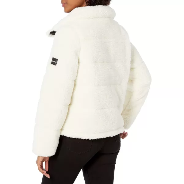 Calvin Klein Womens Faux Sherpa CoatWhite