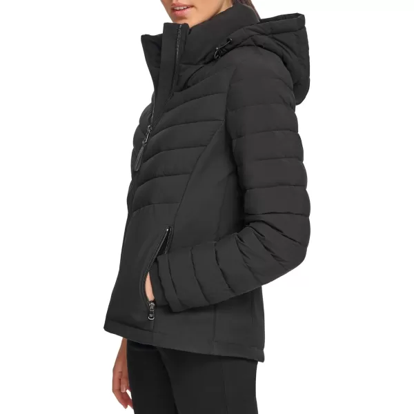 Calvin Klein Womens LightWeight Hooded Puffer JacketBlack