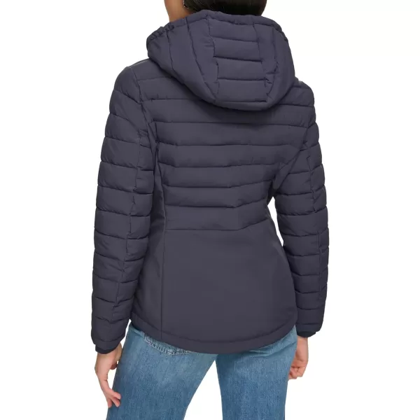 Calvin Klein Womens LightWeight Hooded Puffer JacketClassic Blue