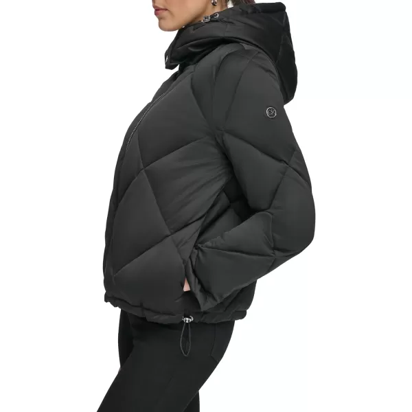 Calvin Klein Womens Quilted Hooded PufferBlack