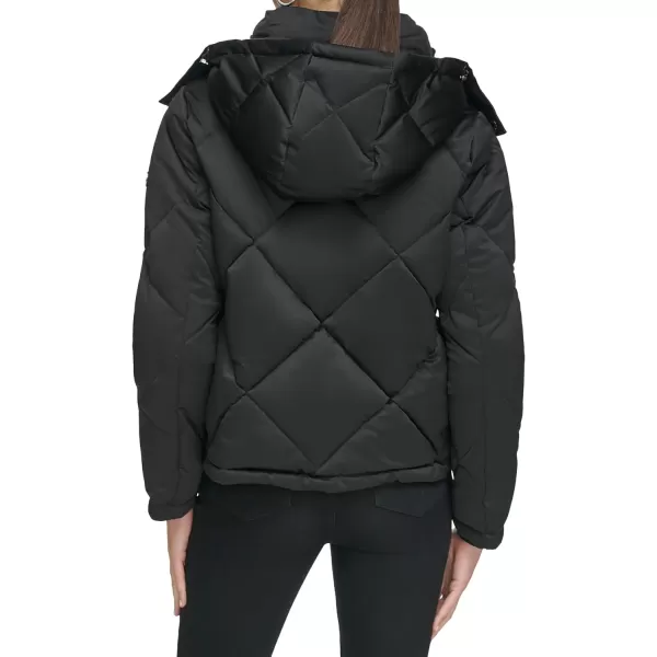 Calvin Klein Womens Quilted Hooded PufferBlack