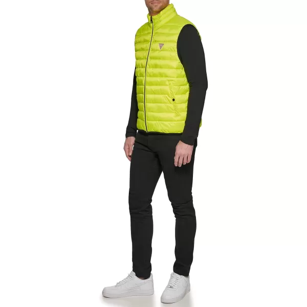 Cole Haan Mens Essential Light Weight Transitional VestNeon Yellow