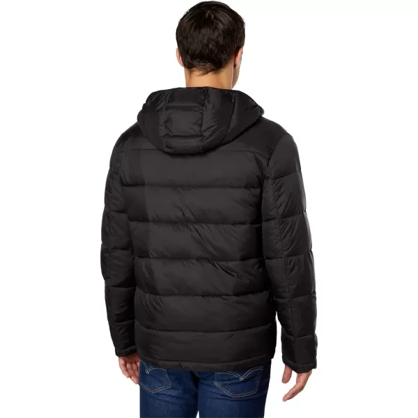 Cole Haan Mens Hooded Nylon Puffer JacketBlack