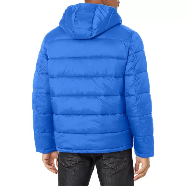 Cole Haan Mens Hooded Nylon Puffer JacketCobalt